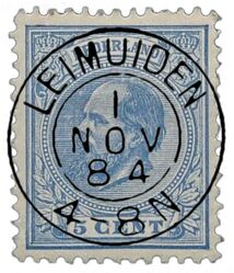 Het kleinrondstempel was een karakteristiek Nederlands poststempel, dat in Leimuiden in 1884 werd ingevoerd. Het bood een compacte en duidelijke afdruk met plaatsnaam, datum en tijdsaanduiding, en werd daardoor geliefd bij zowel postdiensten als verzamelaars.